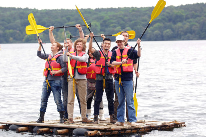 Flossbau Team Paddel Jubel