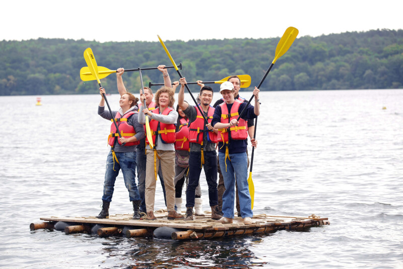 Flossbau Team Paddel Jubel