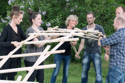 Leonardobruecke Team Holz