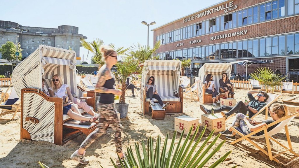 Karo Beach Hamburg im Sommer mit Strandkörben