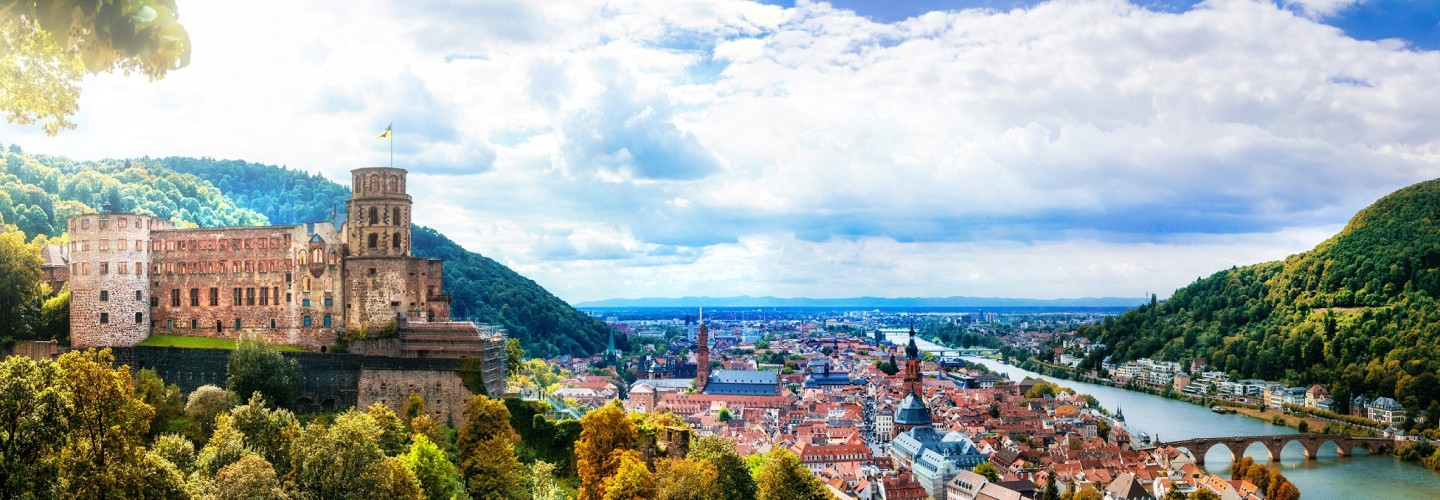 Heidelberg Skyline mit Heidelberger Schloss