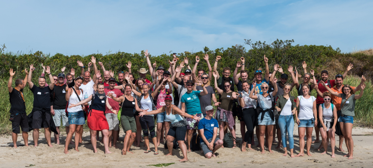 Das teamgeist-Team am Strand