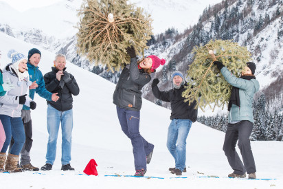 Winter Challenge im Winter mit spannenden Aktivitäten für das Team