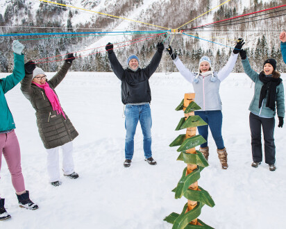 Winter Challenge im Winter mit spannenden Aktivtäten für das Team