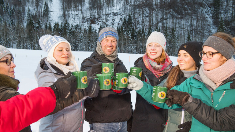 Winter Challenge im Winter mit spannenden Aktivitäten für das Team