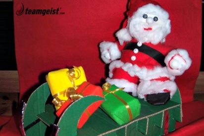 stoffweihnachtsmann auf schlitten-Hamburg