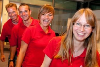 Vier Leute in einer Reihe-Resort Schwielowsee